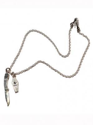 CUTRATE KNIFE FEATHER NECKLACE・SILVER BY LARRY SMITH MADE(カット