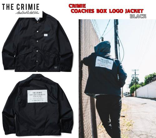 CRIMIE COACHES BOX LOGO JACKET BLACK(クラミー・BOX LOGOコーチ