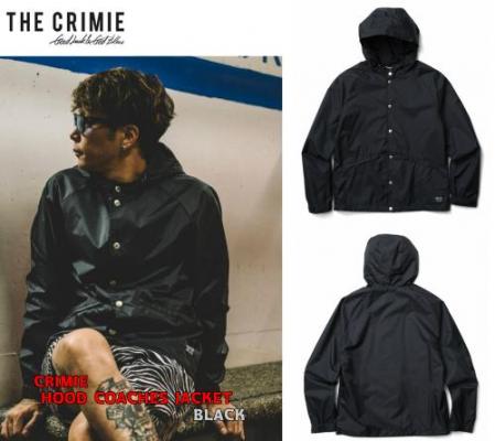 CRIMIE HOOD COACHES JACKET BLACK(クラミー・フードコーチジャケット・ブラック) / ハーレー/バイカー《cutrate・ CRIMIE・BACKDROPLeathers・パウン・ドレスヒッピー・アットダーティ》ThugRise サグライズ