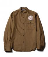 CUTRATE  L/S BAND COLLAR WORK SHIRT BEIGE(カットレイト・ロングスリーブバンドカラーワークシャツ・ベージュ)