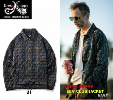 DRESS HIPPY SEA CLUB JACKET NAVY(ドレスヒッピー・シークラブジャケット・ネイビー) /  ハーレー/バイカー《cutrate・CRIMIE・BACKDROPLeathers・パウン・ドレスヒッピー・アットダーティ》ThugRise サグライズ