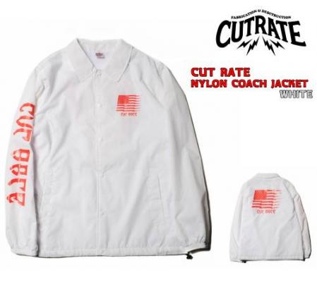 CUTRATE NYLON COACH JACKET WHITE(カットレート・ナイロンコーチ