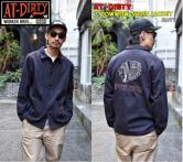 AT-DIRTY POWWOW SHIRT JACKET NAVY(アットダーティー・パウパウシャツジャケット・ネイビー)