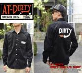 AT-DIRTY DIRTY FIRE L/S SHIRT BLACK(アットダーティー・ダーティーファイヤーロングスリーブシャツ・ブラック)