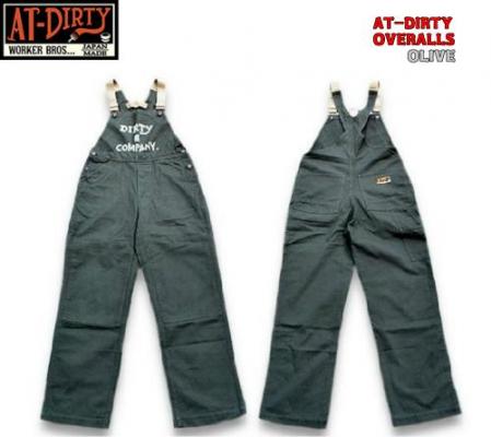 AT-DIRTY OVERALLS OLIVE(アットダーティ-・オーバーオール 