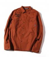 CUTRATE L/S WORK SHIRT BROWN(カットレイト・ロングスリーブワークシャツ・ブラウン)