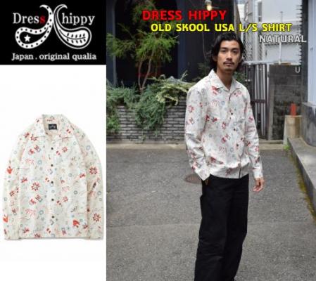 DRESS HIPPY OLD SKOOL USA L/S SHIRT NATURAL (ドレス