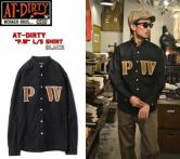 AT-DIRTY "P.W" L/S SHIRT BLACK(アットダーティー・"P.W"ロングスリーブシャツ・ブラック)