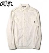 CUTRATE NATIVE PATTERN L/S B.D SHIRT・WHITE(カットレイト・ネイティブパターンロングスリーブボタンダウンシャツ・ホワイト)