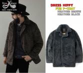 DRESS HIPPY FUR P-COAT HEATHER BROWN/HEATHER BLACK(ドレスヒッピー・ファーPコート・ヘザーブラウン/ヘザーブラック)