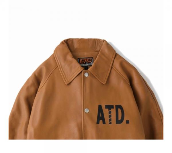 AT-DIRTY ATD LEATHER COACH JACKET CAMEL(アットダーティー・ATD