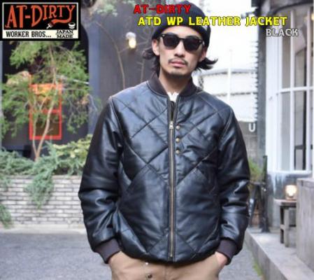 AT-DIRTY ATD WP LEATHER JACKET BLACK(アットダーティー・ATD WP