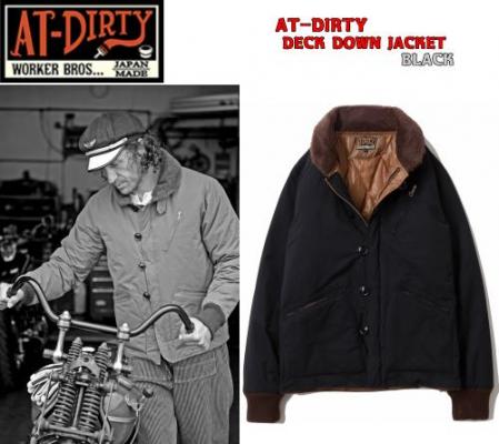 AT-DIRTY DECK DOWN JACKET BLACK(アットダーティー