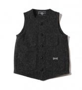 CUTRATE WOOL VEST BLACK(カットレート・ウールベスト・ブラック)