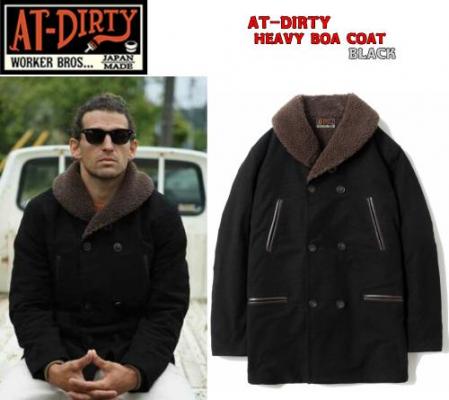 AT-DIRTY HEAVY BOA COAT BLACK(アットダーティー・ヘビーボアコート