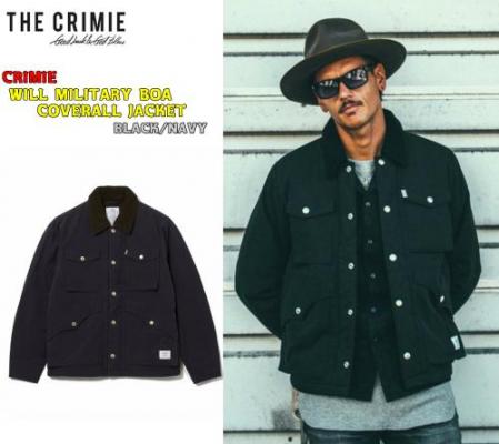 CRIMIE WILL MILITARY BOA COVERALL JACKET BLACK/NAVY