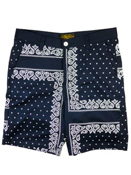 【SALE 30%OFF】Provider KEEP ROLLING "Bandana Shorts" NAVY