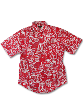SEVENTY FOUR PAISLEY B.D. SHIRTS S/S RED(セブンティーフォー・ペイズリーB.Dシャツ・レッド)